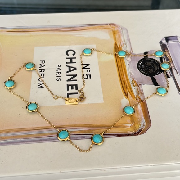 ❌SOLD❌ Turquoise Station Necklace - Picture 3 of 6